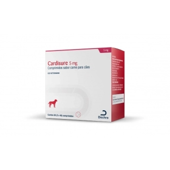CARDISURE PARA CÃES 5MG COM 80 COMPRIMIDOS - DECHRA