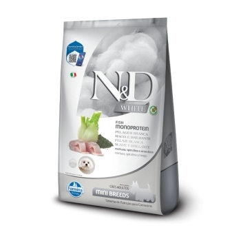 ND WHITE CANINA ADULTO MINI MERLUZA 7KG - FARMINA