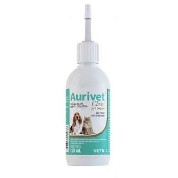 AURIVET CLEAN PH NEUTRO SOLUÇÃO PARA LIMPEZA 120 ML - VETNIL