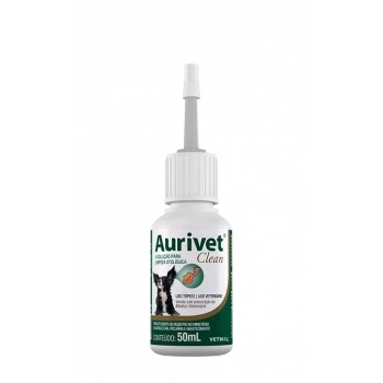 AURIVET CLEAN SOLUÇÃO PARA LIMPEZA 50ML - VETNIL