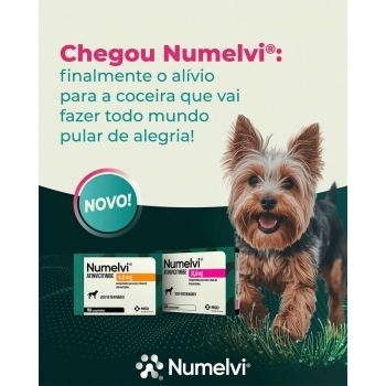 NUMELVI 21.6MG - TRATAMENTO PARA COCEIRA - COM 90 COMPRIMIDOS - MSD
