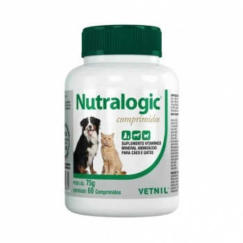 SUPLEMENTO NUTRALOGIC COM 60 COMPRIMIDOS - VETNIL