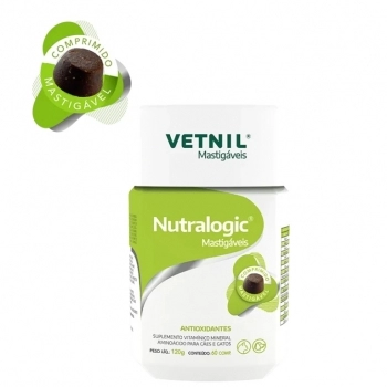 SUPLEMENTO NUTRALOGIC COM 60 COMPRIMIDOS MASTIGAVEIS - VETNIL