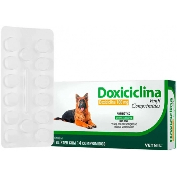 DOXICICLINA 100MG COM 14 COMPRIMIDOS - VETNIL