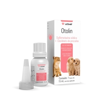 SOLUÇÃO OTOLOGICA OTOLIN 15ML - UCBVET