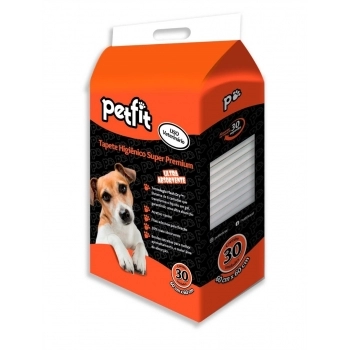 TAPETE HIGIÊNICO SUPER PREMIUM 6 CAMADAS 60X60CM COM 30 UNIDADES - PETFIT