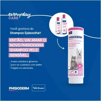 PHISIODERM SHAMPOO PELE SENSÍVEL 250 ML - VIRBAC
