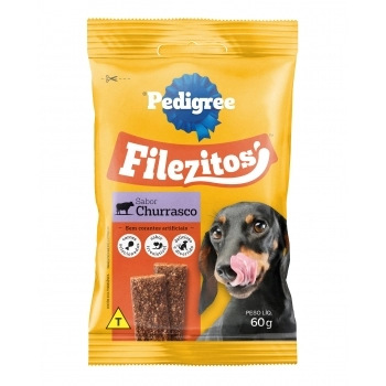 PETISCO FILEZITOS ADULTO SABOR CHURRASCO 60G - PEDIGREE