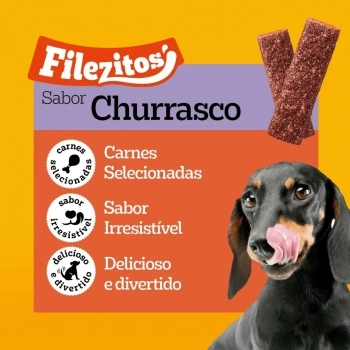 PETISCO FILEZITOS ADULTO SABOR CHURRASCO 60G - PEDIGREE