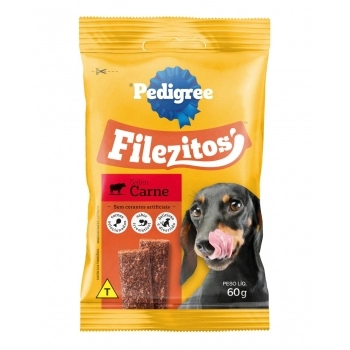PETISCO FILEZITOS ADULTO SABOR CARNE 60G - PEDIGREE