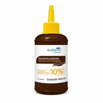 SOLUÇÃO IODOPOLIVIDONA DEGERMANTE 10% COM TENSOATIVOS 100ML - VIC PHARMA