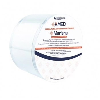 BOBINA TUBULAR DE ESTERILIZAÇÃO - PAPEL GRAU CIRURGICO MARIANA 250MM X 100M - AMED