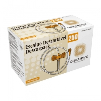 ESCALPE DESCARTAVEL 25G - LARANJA - DESCARPACK