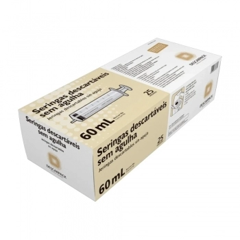 SERINGA DESCARTÁVEL 60ML SEM AGULHA LUER SLIP - DESCARPACK