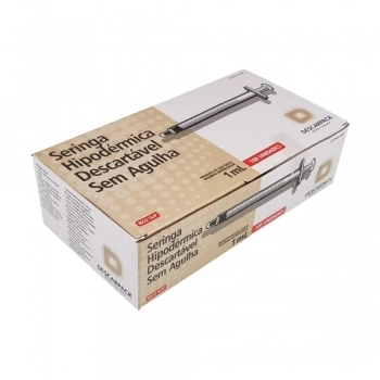SERINGA DESCARTÁVEL 1ML SEM AGULHA LUER SLIP - DESCARPACK