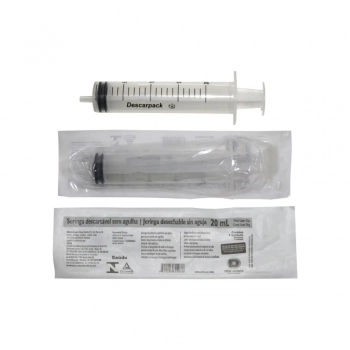 SERINGA DESCARTÁVEL 20ML SEM AGULHA LUER SLIP - DESCARPACK