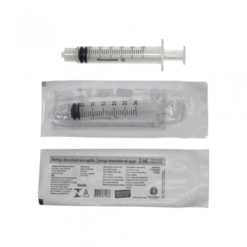 SERINGA DESCARTÁVEL 3ML SEM AGULHA LUER LOCK - DESCARPACK