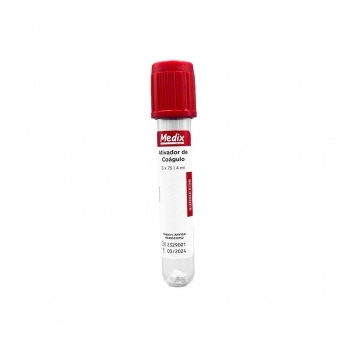 TUBO DE ATIVADOR DE COÁGULO 4ML - VERMELHO - MEDIX