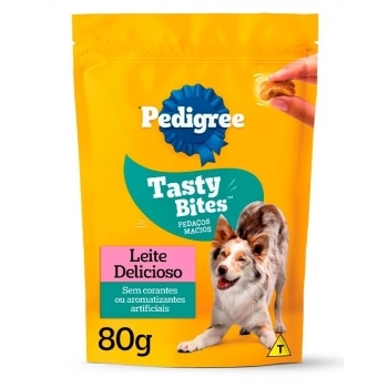 PETISCO TASTY BITES ADULTO SABOR LEITE DELICIOSO 80G - PEDIGREE