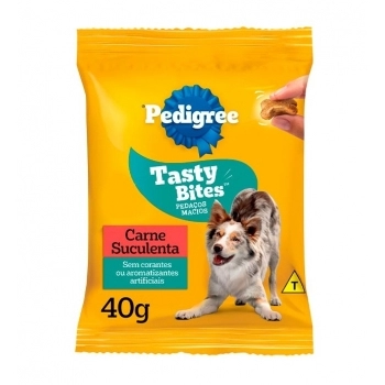 PETISCO TASTY BITES ADULTO SABOR CARNE SUCULENTA 40G - PEDIGREE