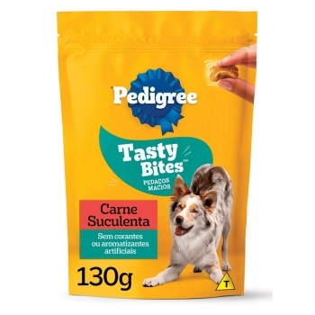 PETISCO TASTY BITES ADULTO SABOR CARNE SUCULENTA 130G - PEDIGREE