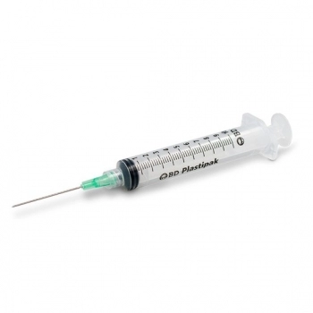 SERINGA DESCARTÁVEL 10ML COM AGULHA 0,8 X 40 LUER LOCK - BD PLASTIPAK