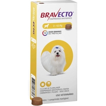 ANTIPULGAS E CARRAPATOS BRAVECTO 1400MG PARA CÃES DE 40-56KG - MSD