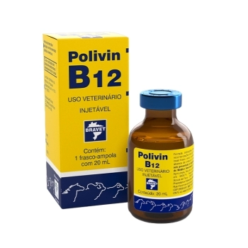 POLIVIN B12 SOLUÇÃO INJETÁVEL 20ML - BRAVET