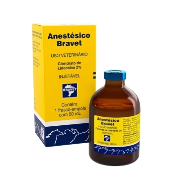 CLORIDRATO DE LIDOCAINA 2% COM VASOCONSTRITOR SOLUÇÃO INJETÁVEL - FRASCO/AMPOLA 50ML - BRAVET