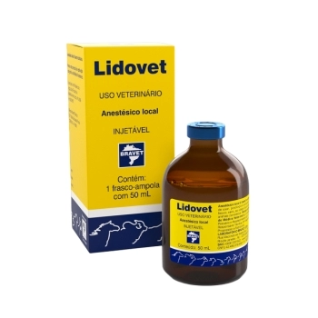 CLORIDRATO DE LIDOCAINA 2% SEM VASOCONSTRITOR SOLUÇÃO INJETÁVEL - FRASCO/AMPOLA 50ML - BRAVET