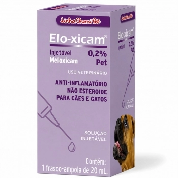 ANTI-INFLAMATÓRIO ELO XICAM SOLUÇÃO INJETÁVEL 0,2% - FRASCO AMPOLA 20ML - CHEMITEC