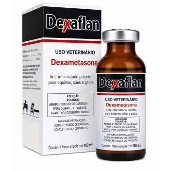 ANTI-INFLAMATÓRIO DEXAFLAN (DEXAMETASONA) SOLUÇÃO INJETÁVEL - FRASCO AMPOLA 100ML - LEMA