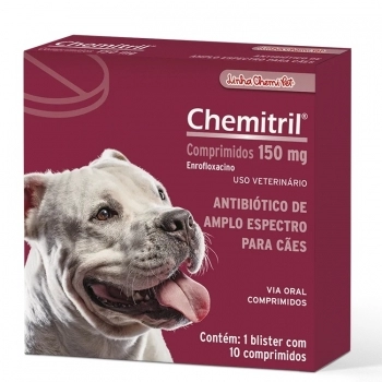 ANTIBIÓTICO CHEMITRIL 150MG COM 10 COMPRIMIDOS - CHEMITEC