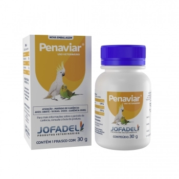 ANTIBIÓTICO PENAVIAR EM PÓ PARA AVES - FRASCO 30G - JOFADEL