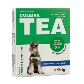 COLEIRA ANTIPARASITÁRIA TEA PARA FILHOTES DE CÃES E CÃES PEQUENOS - KONIG