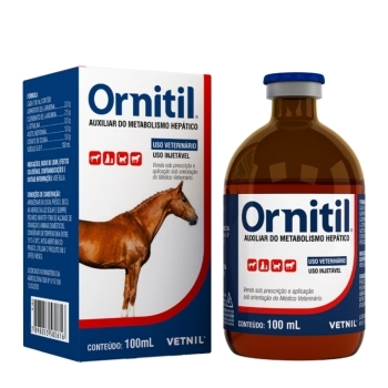 ORNITIL ANTITÓXICO PARA CÃES, GATOS E EQUINOS SOLUÇÃO INJETÁVEL 100ML - VETNIL