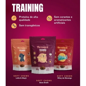 PETISCO PETSQUÉ TRAINING WHEY DE MORANGO 120G - PET SOCIETY