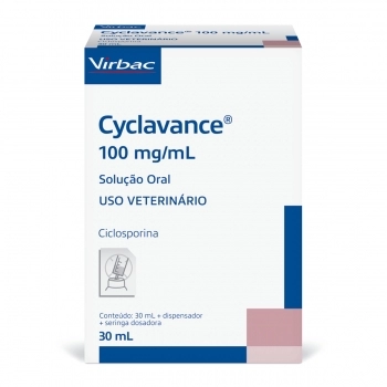 CYCLAVANCE 100MG/ML SOLUÇÃO ORAL FRASCO 30ML - VIRBAC