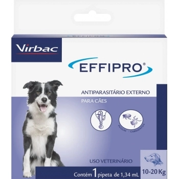 ANTIPULGAS E CARRAPATOS EFFIPRO PARA CÃES DE 10-20KG COM 1 PIPETA - VRBAC