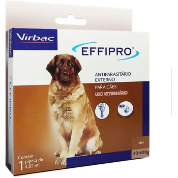 ANTIPULGAS E CARRAPATOS EFFIPRO PARA CÃES DE 40-60KG COM 1 PIPETA - VRBAC