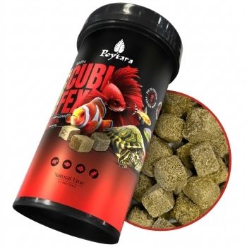 ALIMENTO CUBIFEX PARA PEIXES, RÉPTEIS, QUELÔNIOS E AVES 8G - POYTARA