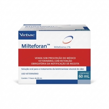 MILTEFORAN 60ML SOLUÇÃO PARA TRATAMENTO DA LEISHMANIOSE VISCERAL CANINA - VIRBAC