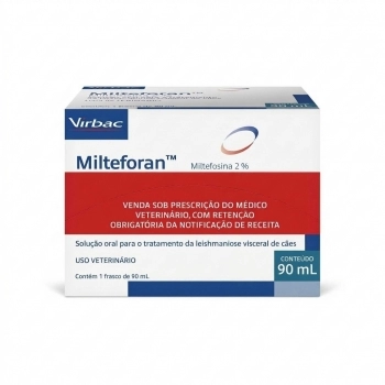 MILTEFORAN 90ML SOLUÇÃO PARA TRATAMENTO DA LEISHMANIOSE VISCERAL CANINA - VIRBAC