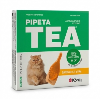 ANTIPULGAS PIPETA TEA PARA GATOS DE 4,1 ATÉ 8KG - KONIG